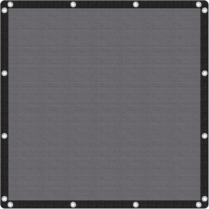 VICLLAX Shade Fabric Sun Shade Cloth with Every 2 FT Grommets for Patio Garden Pergola Cover Canopy 19x22 FT, Grey