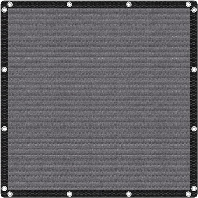 VICLLAX Shade Fabric Sun Shade Cloth with Every 2 FT Grommets for Patio Garden Pergola Cover Canopy 3x17 FT, Grey