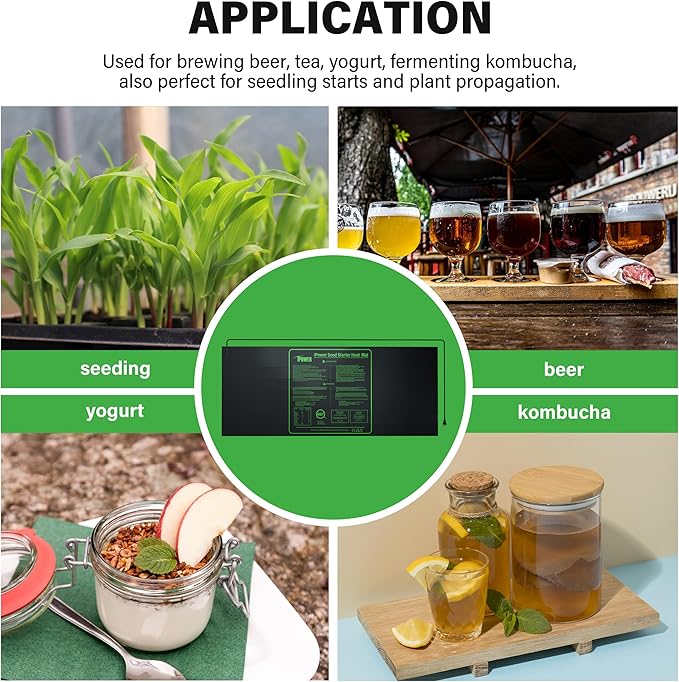 iPower 48" x 20" Waterproof Durable Seedling Heat Mat Warm Hydroponic Plant for Indoor Gardening Germination Starting