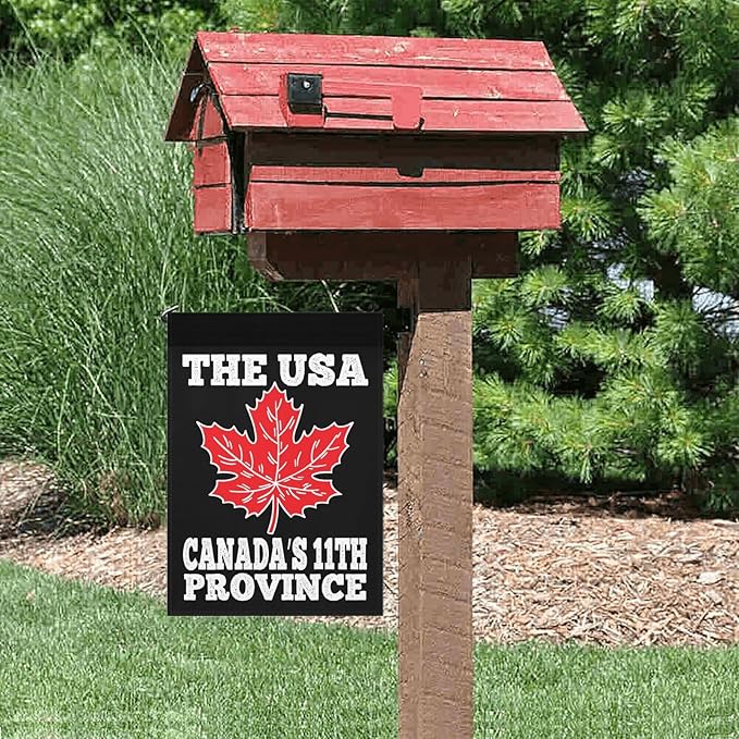 The US Canada’s 11th Province Seasonal Garden Flag 12x18 Double Sided Funny Banner for Indoor