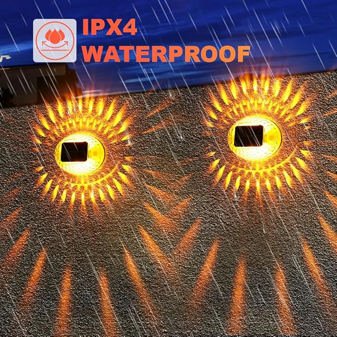Waterproof LED Decorative Lights, Led Solar Lights for Wall, Garden, Yard, Patio, Pool, Pathway, 12 Pack Led Atmosphere Lights