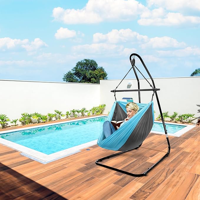 Sorbus Hanging Hammock Chair - Tree Pod Sensory Swing - Outdoor Camping Cacoon Chair - Collapsible and Lightweight Swings - Swinging Rocker Chairs for Camp, Travel, Hiking, Tent, Porch (500 lb Max)