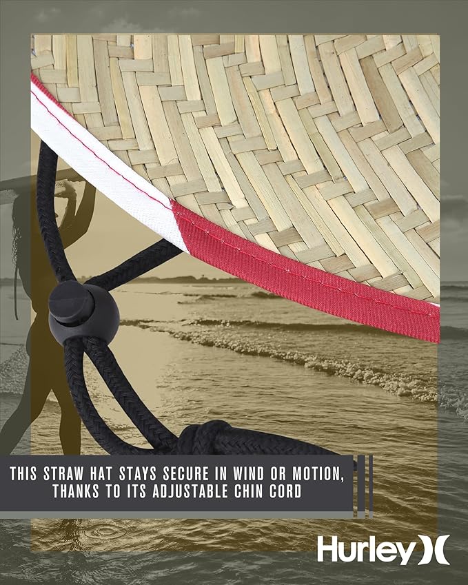 Hurley Men's Straw Hat - Bayside Lifeguard Straw Sun Hat