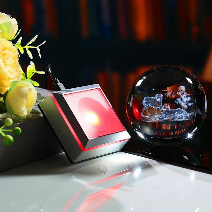 3D Crystal Ball Labrador Retriever Gifts for Women Men - Labrador Retriever Statue Paperweight Birthday Christian Gifts for Best Friend Daughter Keepsake Paperweight -Dog Figurines Statues Home Decor