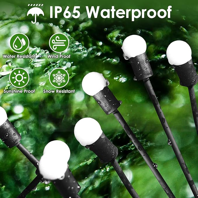 2025 Solar Lights Outdoor Waterproof , 8 Pack Solar Garden Lights, Solar Firefly Lights Outdoor Waterproof, Solar Twinkle Swaying Fairy Light for Yard Patio Pathway Garden Decoration (Cold White)