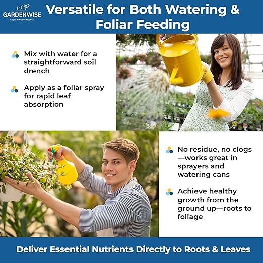 20-20-20 Water-Soluble Fertilizer – Powder for Liquid Plant Food for Indoor & Outdoor Plants, Orchids, Vegetables, Lawns, Flowers – 20 20 20 Fertilizer 1 Quart (2 lbs)