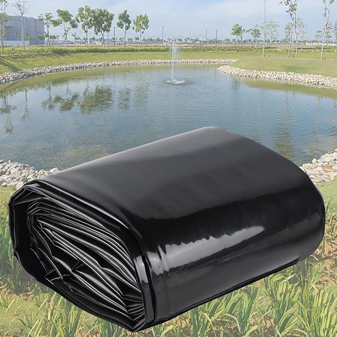 16 x 16 FT Pond Liner, 20 Mil Fish Pond HDPE Liner, Pond Liners for Outdoor Ponds, Koi Ponds, Garden Fountain, Waterfall