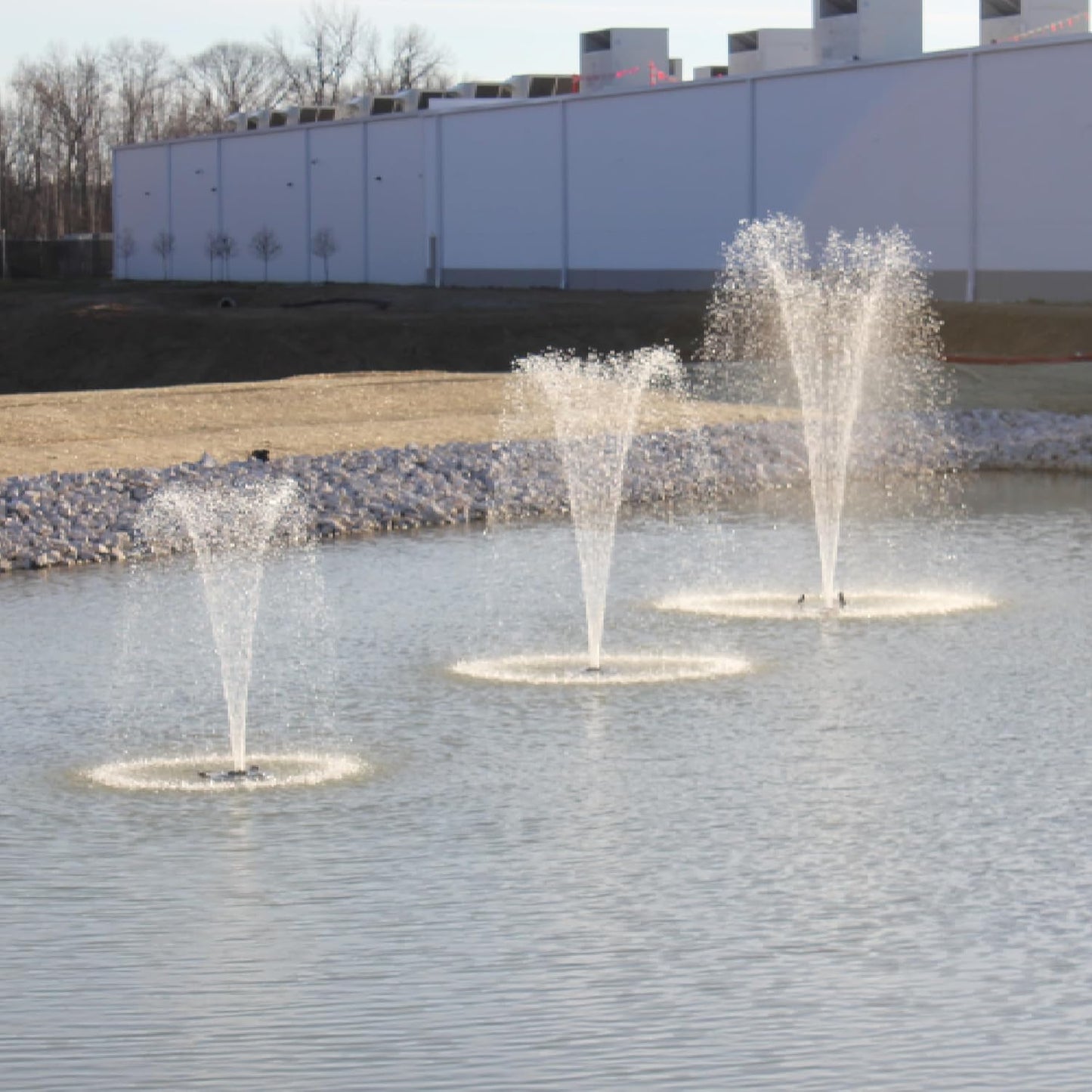 HALF OFF PONDS Floating Fountain – 3/4 HP Pond Aerator, 100' Cord – 8,000 GPH Water Pump – 11 Spray Patterns - White LED Lights - for Ponds, Lakes & Water Gardens