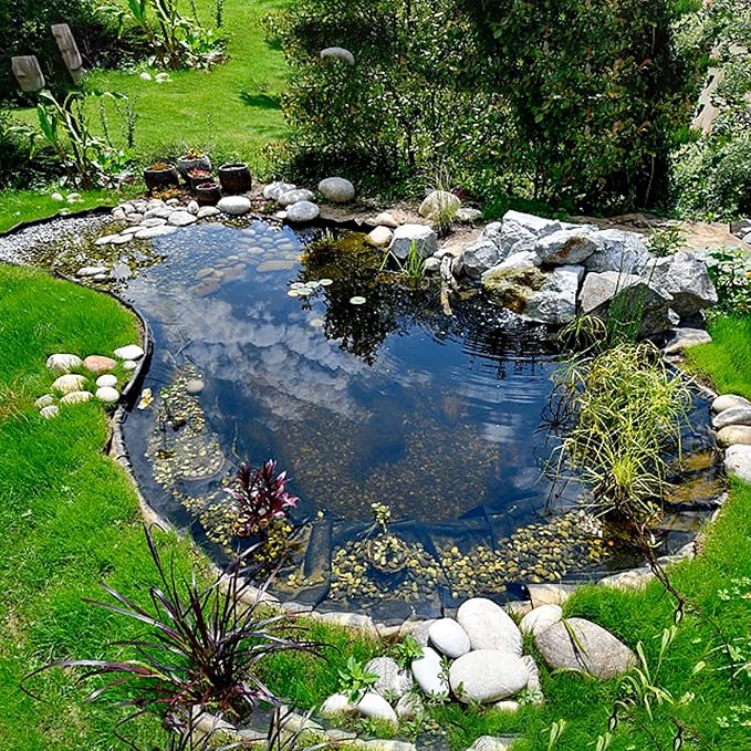 20 x 20 FT Pond Liner, 20 Mil Fish Pond Liner Pond HDPE Liner, Pond Liners for Outdoor Ponds, Koi Ponds, Garden Fountain, Waterfall