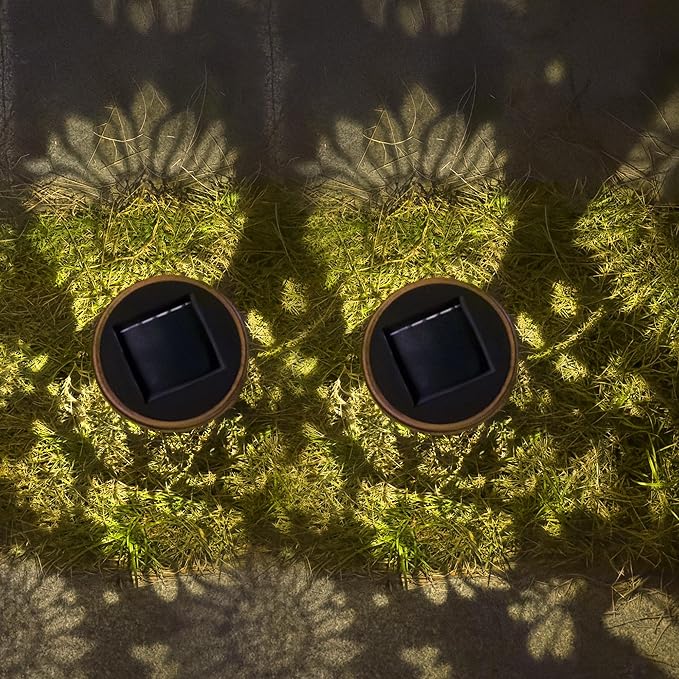 2 Pack Sunflower Solar Pathway Lights Outdoor, Waterproof Solar Walkway Lights Garden Decor, Pathway Landscape Lights for Backyard Patio Path Yard Lawn Walkway