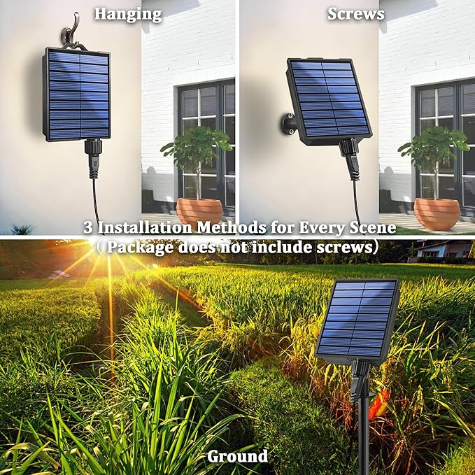 2-Pack 200FT Solar String Lights for Outside, 600 LED Extra-Bright Outdoor Light With 19 Modes & Timer, Waterproof Fairy Lights for Garden Patio Tree Christmas Decorations Blue & White