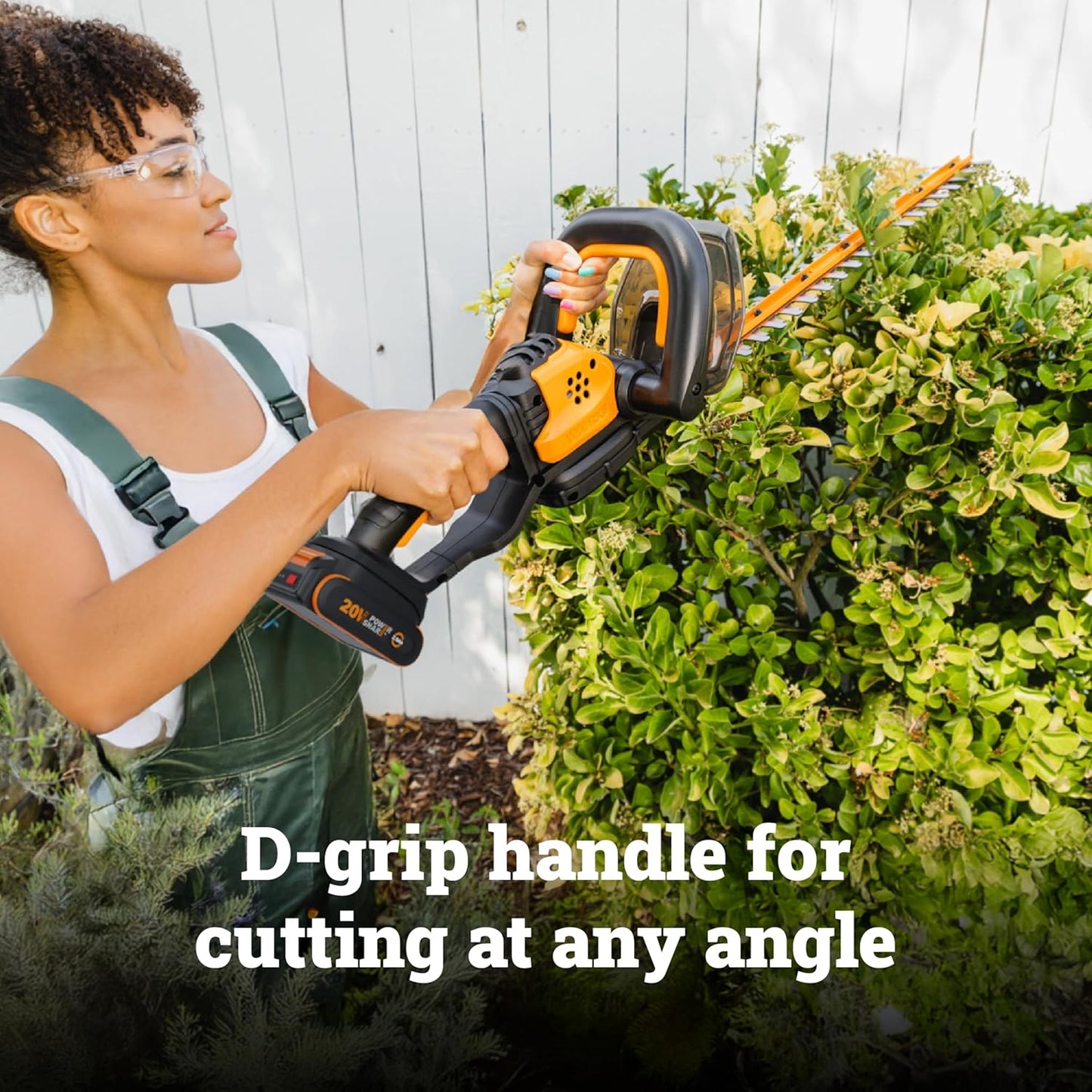 WORX WG261 22" 20V Cordless Hedge Trimmer, Battery & Charger Included