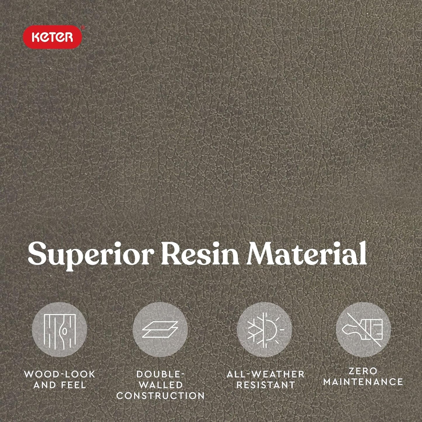 Keter Marvel Plus 71 Gallon Resin Deck Box-Organization and Storage for Patio Furniture Outdoor Cushions, Throw Pillows, Garden Tools and Pool Floats, Mossy Brown