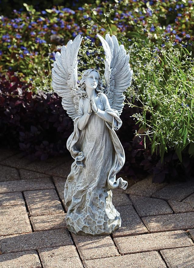Joseph's Studio by Roman - Collection, 21" H Praying Angel W/Wings, Made from Resin, High Level of Craftsmanship and Attention to Detail, Durable and Long Lasting