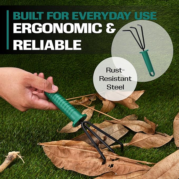 2wayz Garden Tool Set - 5-Piece Durable Gardening Hand Tools - 3x12x7-inch Gardening Kit with Portable Box and Carrying Case - Small Garden Planting Tools - Garden Essentials - Gift for Garden Lovers