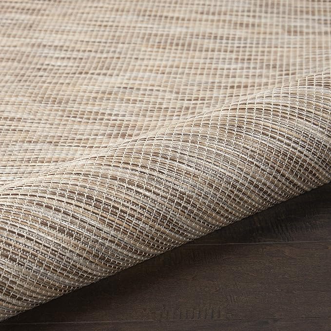 Nourison Positano Indoor/Outdoor Beige 2'2" x 10' Area Rug, Easy Cleaning, Non Shedding, Bed Room, Living Room, Dining Room, Backyard, Deck, Patio (2x10)