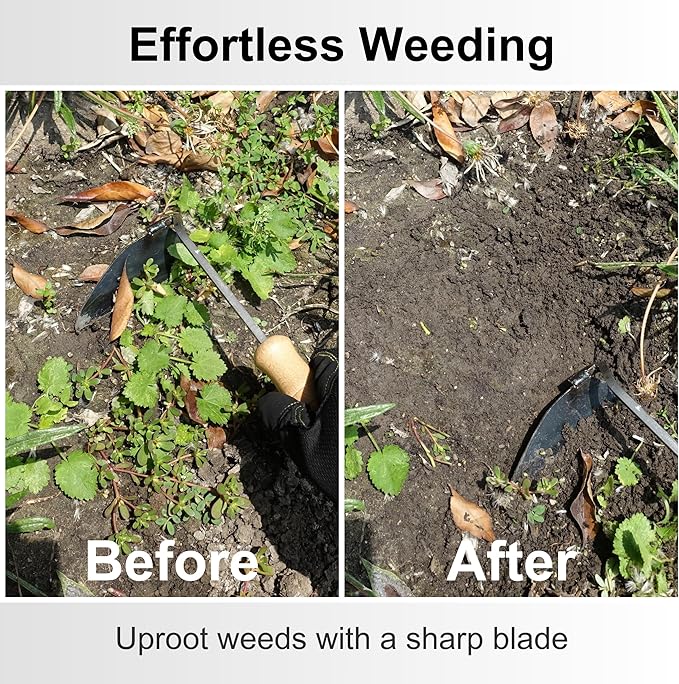 Japanese Weeding Sickle Nejiri Gama - 11 inch Compact & Sharp Hand Hoe for Effortless Weed Removal in Gardening