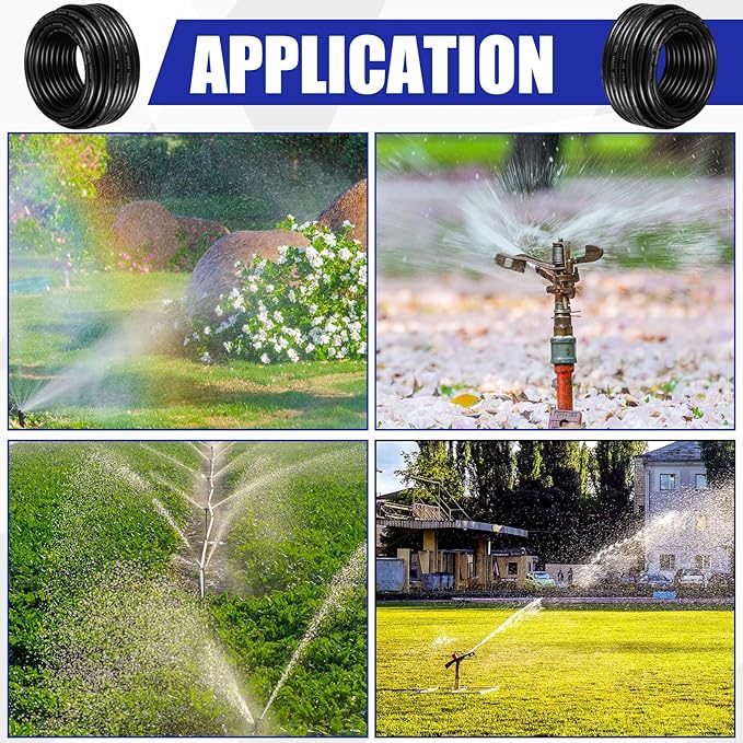 Hoolerry Solid Sprinkler System Wire 18 Gauge Irrigation Wire with UV Resistant PVC Jacket Sprinkler Cable for Underground Irrigation Field Central Control System 30v Ul Listed(18/2, 50 Ft)