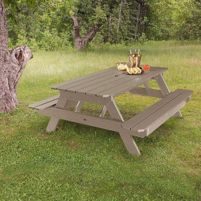 highwood Hometown Picnic Table, 6 Foot, Woodland Brown