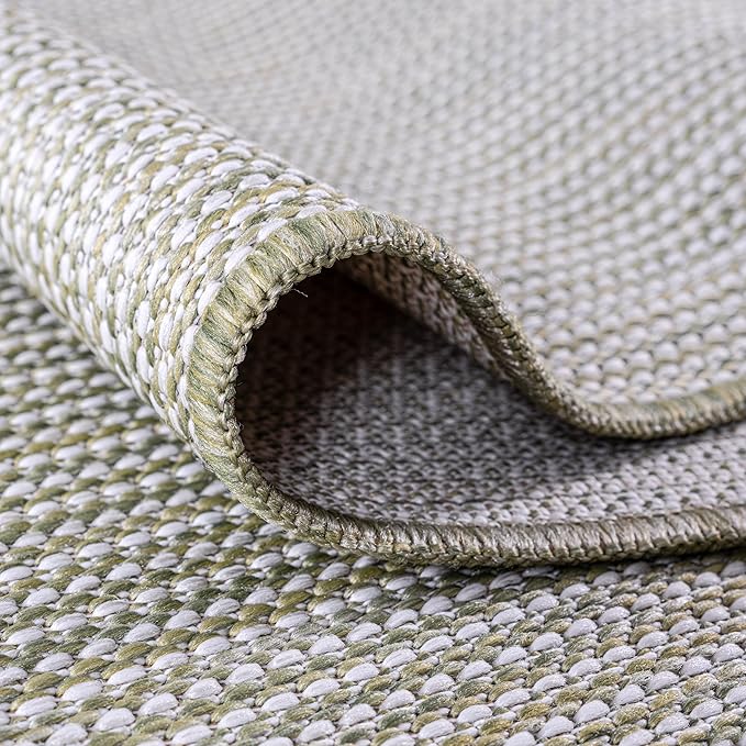 Keen Home Design Terrace Outdoor Round Rug - 8ft Round Washable Indoor/Outdoor Rug for Patio, Kitchen, Balcony, Beach, Garden, Deck and Porch, Size: 7'7" Round