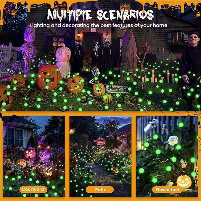 Solar Garden Lights for Outdoor, Green