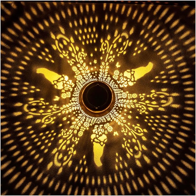 2 Pack Gnomes Solar Lanterns Outdoor Waterproof Hanging Solar Lights Gnomes Gifts for Women Men Mom Metal Decorative LED Outdoor Lanterns for Patio, Lawn, Landscape, Garden Decor, Yard Decorations