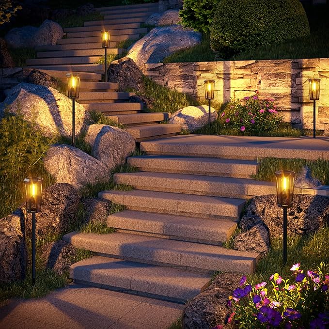 KINKAI Solar Path Lights Outdoor, Bright Garden Lights