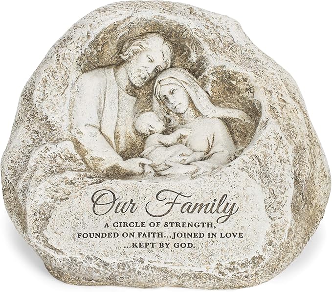 Joseph's Studio by Roman Inc., HOLY Family Garden, Garden Collection, Religious Statue, Holy Family, Memorial, Angel, Patron Saint, Garden Décor (7x8x4)