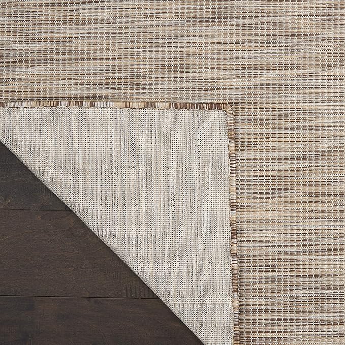 Nourison Home Positano 8' x Round Beige Fabric Modern Area Rug (8' Round)