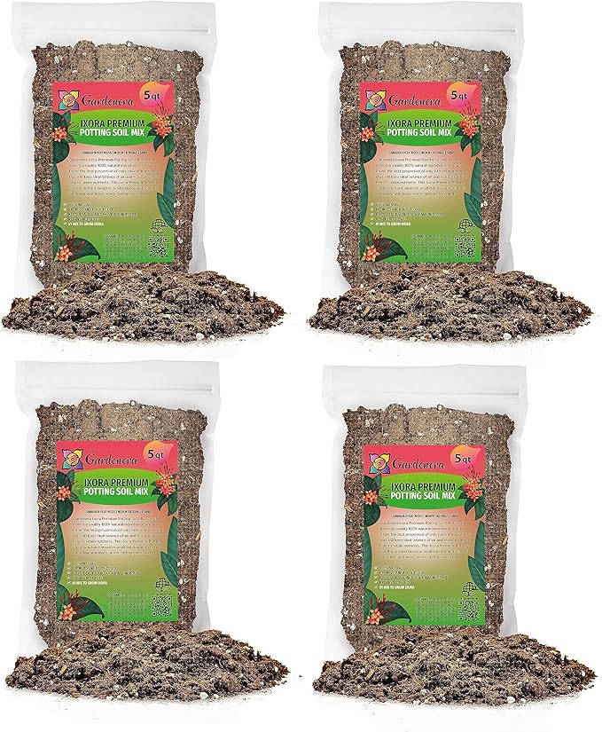Ixora Plant Potting Mix - Unlock Robust Growth and Stunning Flowers with Our High-Performance Formula - 20 Quart