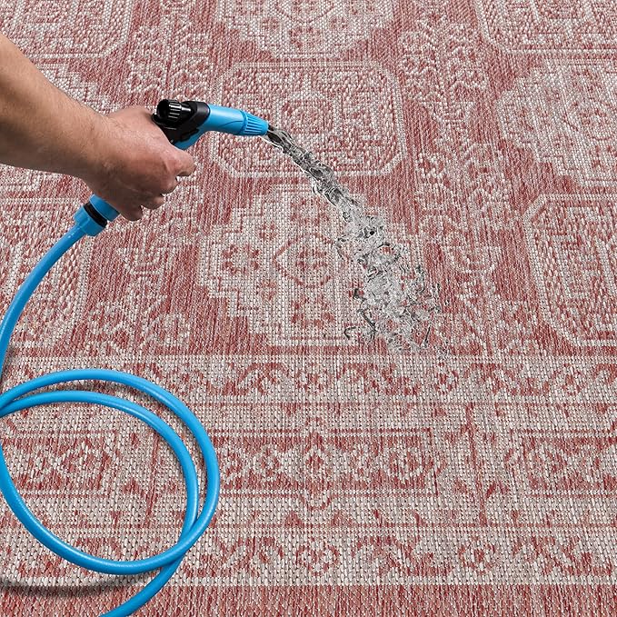 Keen Home Design Terrace Outdoor Area Rug - 9x12 Washable Indoor/Outdoor Rug for Patio, Kitchen, Balcony, Beach, Garden, Deck and Porch, Size: 8'10"x12'